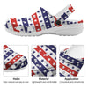 Star USA Patriotic Print Pattern Clog-grizzshop