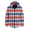 Star USA Patriotic Print Pattern Down Jacket-grizzshop