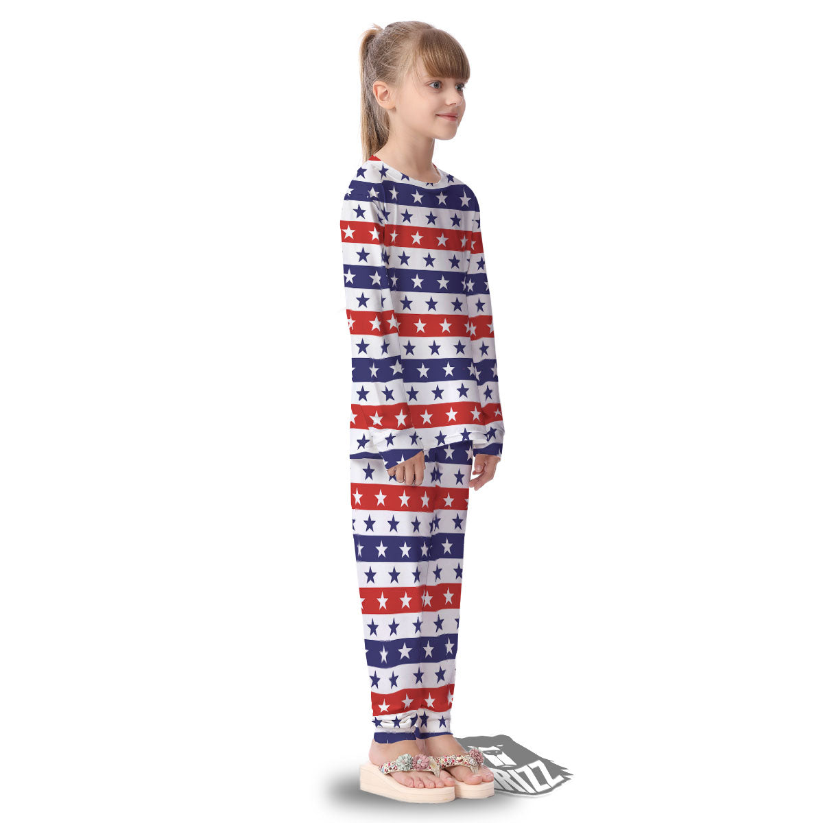 Star USA Patriotic Print Pattern Kid's Pajamas-grizzshop