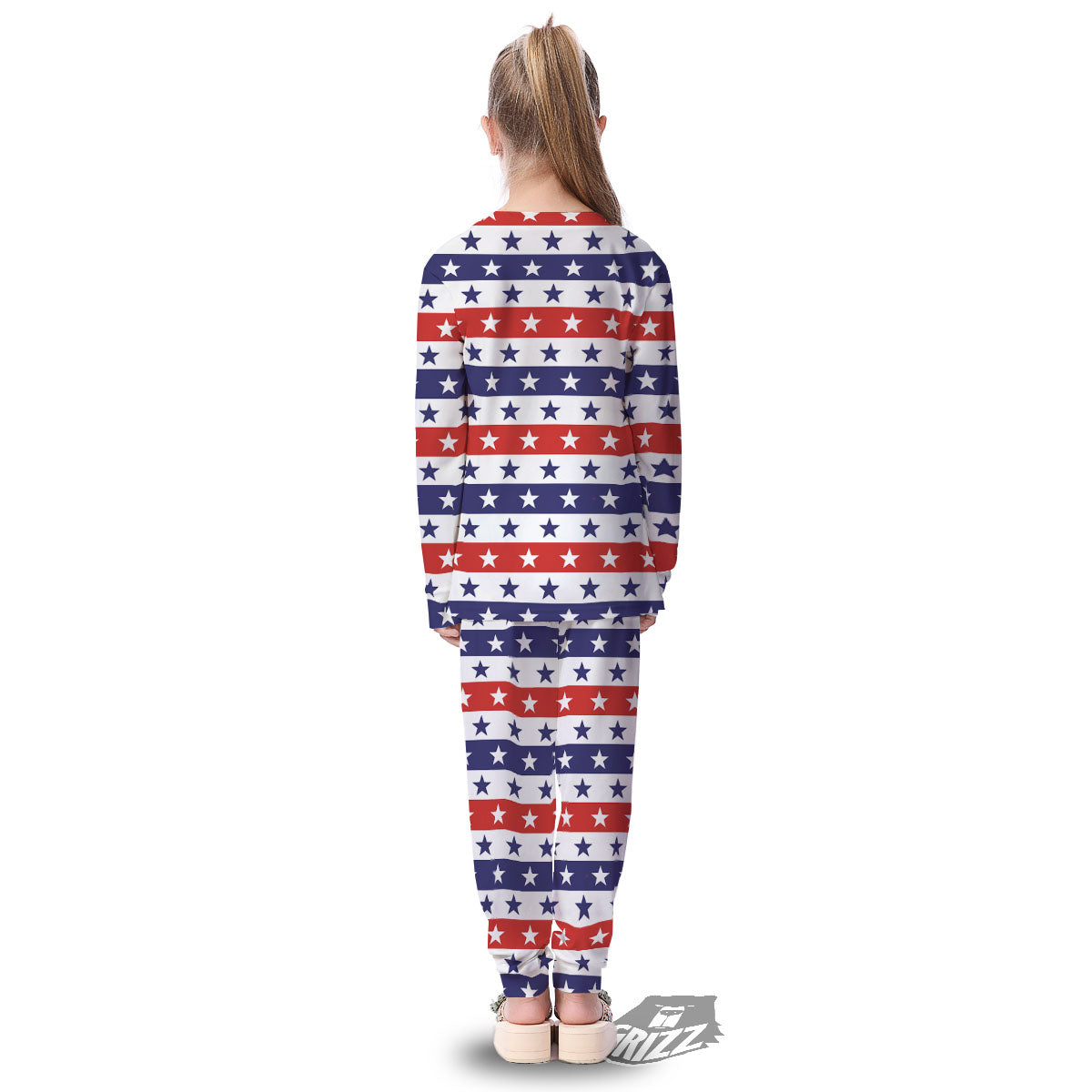 Star USA Patriotic Print Pattern Kid's Pajamas-grizzshop