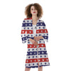 Star USA Patriotic Print Pattern Kimono-grizzshop