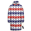 Star USA Patriotic Print Pattern Long Down Jacket-grizzshop