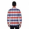 Star USA Patriotic Print Pattern Men's Long Sleeve Shirts-grizzshop