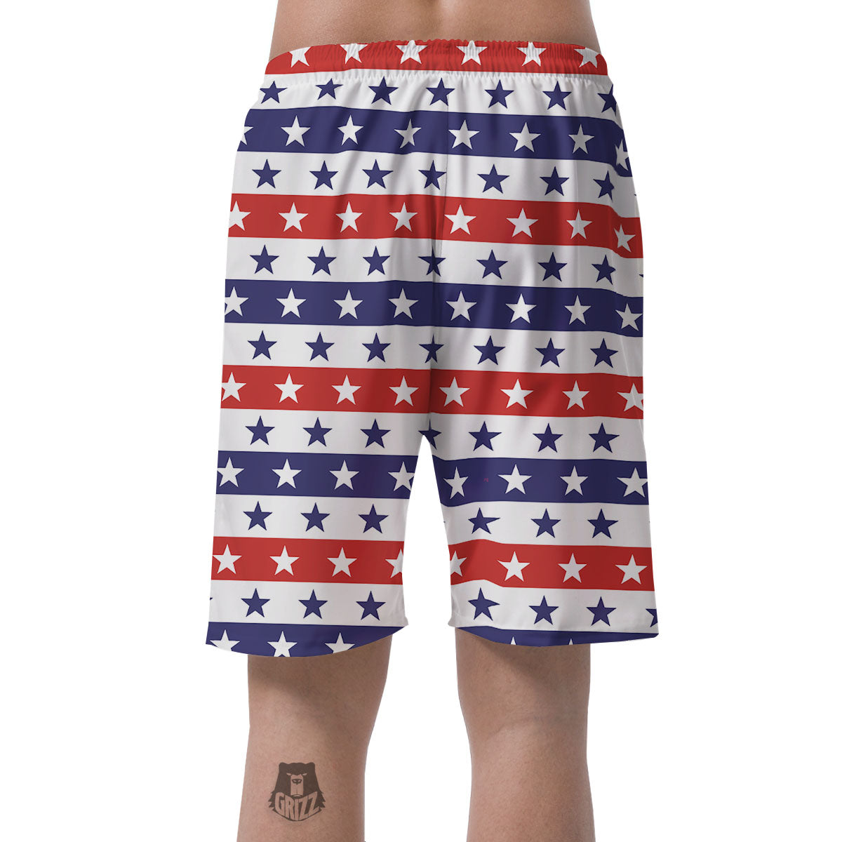 Star USA Patriotic Print Pattern Men's Shorts-grizzshop