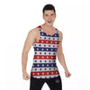 Star USA Patriotic Print Pattern Men's Tank Top-grizzshop