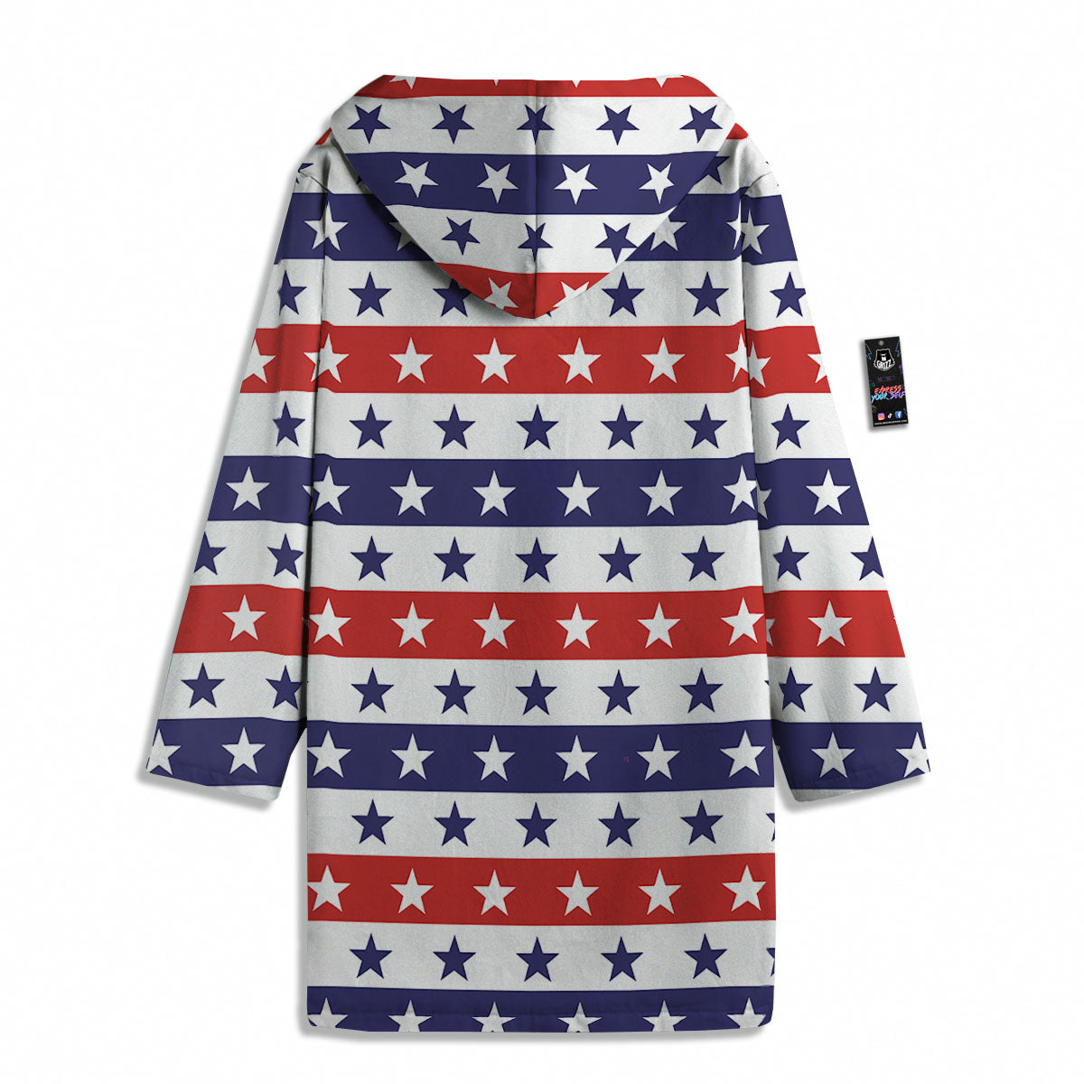 Star USA Patriotic Print Pattern Men's Windbreaker Jacket-grizzshop