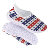 Star USA Patriotic Print Pattern Nurse Shoes-grizzshop