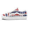 Star USA Patriotic Print Pattern Skate Shoes-grizzshop