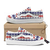 Star USA Patriotic Print Pattern Skate Shoes-grizzshop