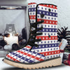 Star USA Patriotic Print Pattern Snow Boots-grizzshop