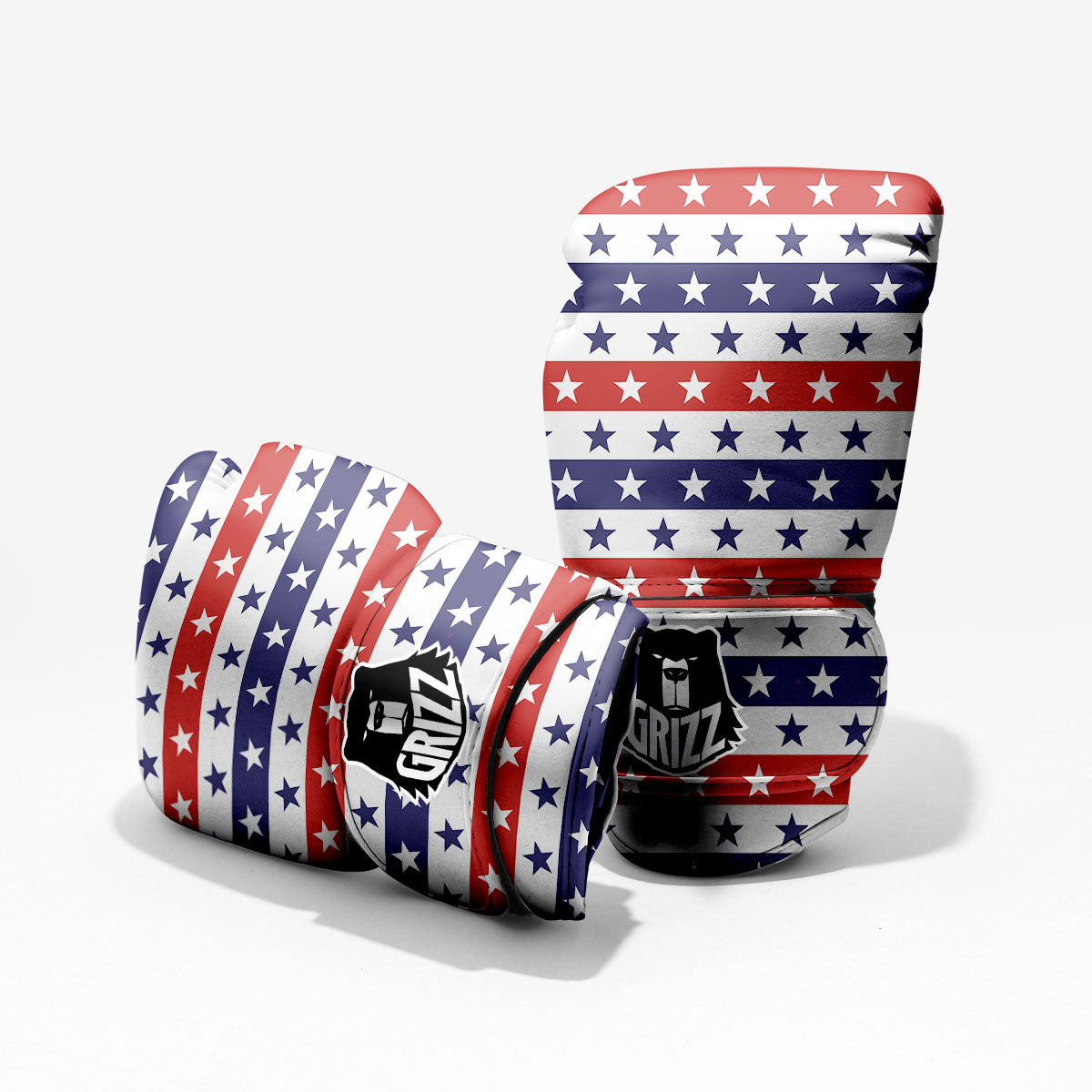 Star USA Patriotic Print Pattern Pro Boxing Glove