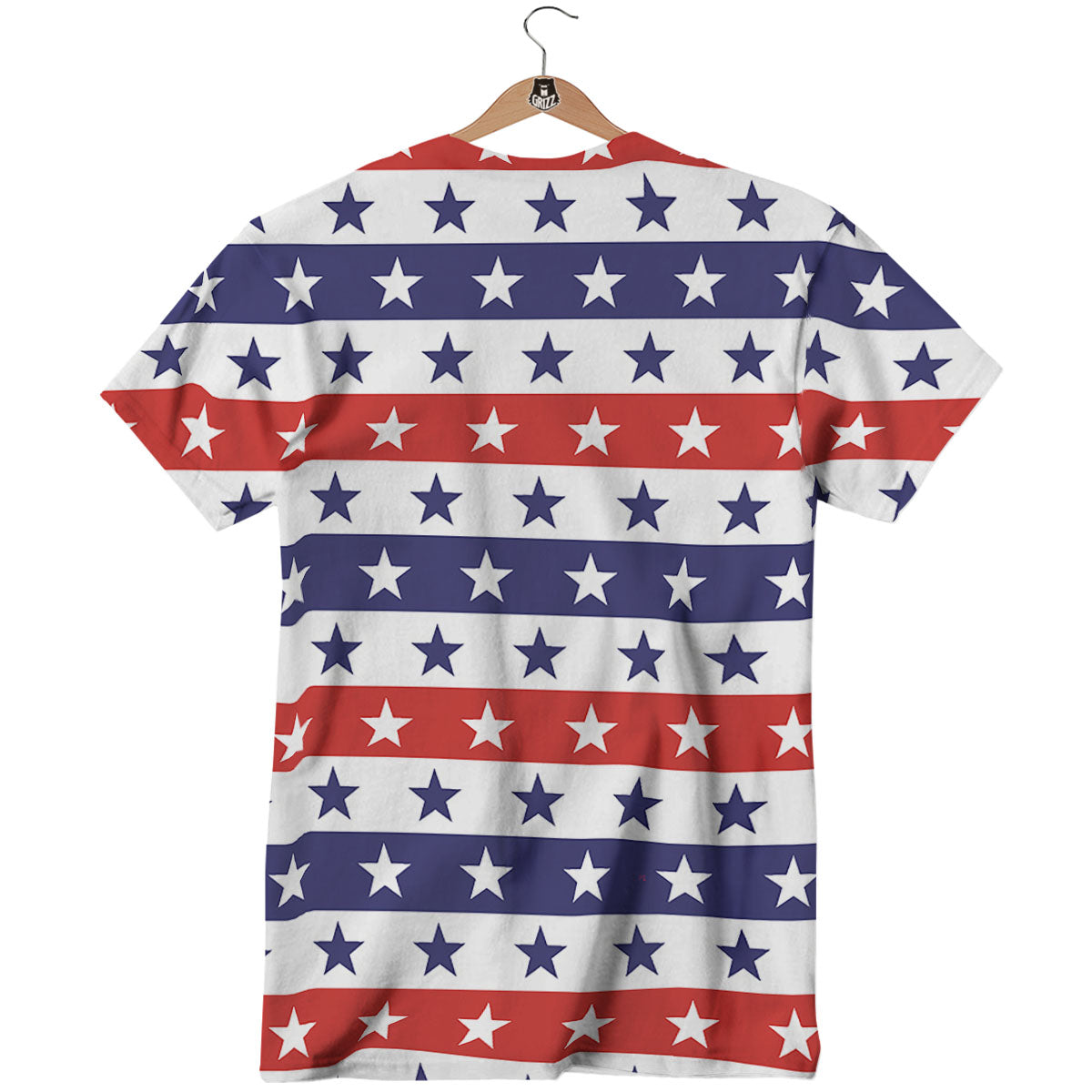 Star USA Patriotic Print Pattern T-Shirt-grizzshop