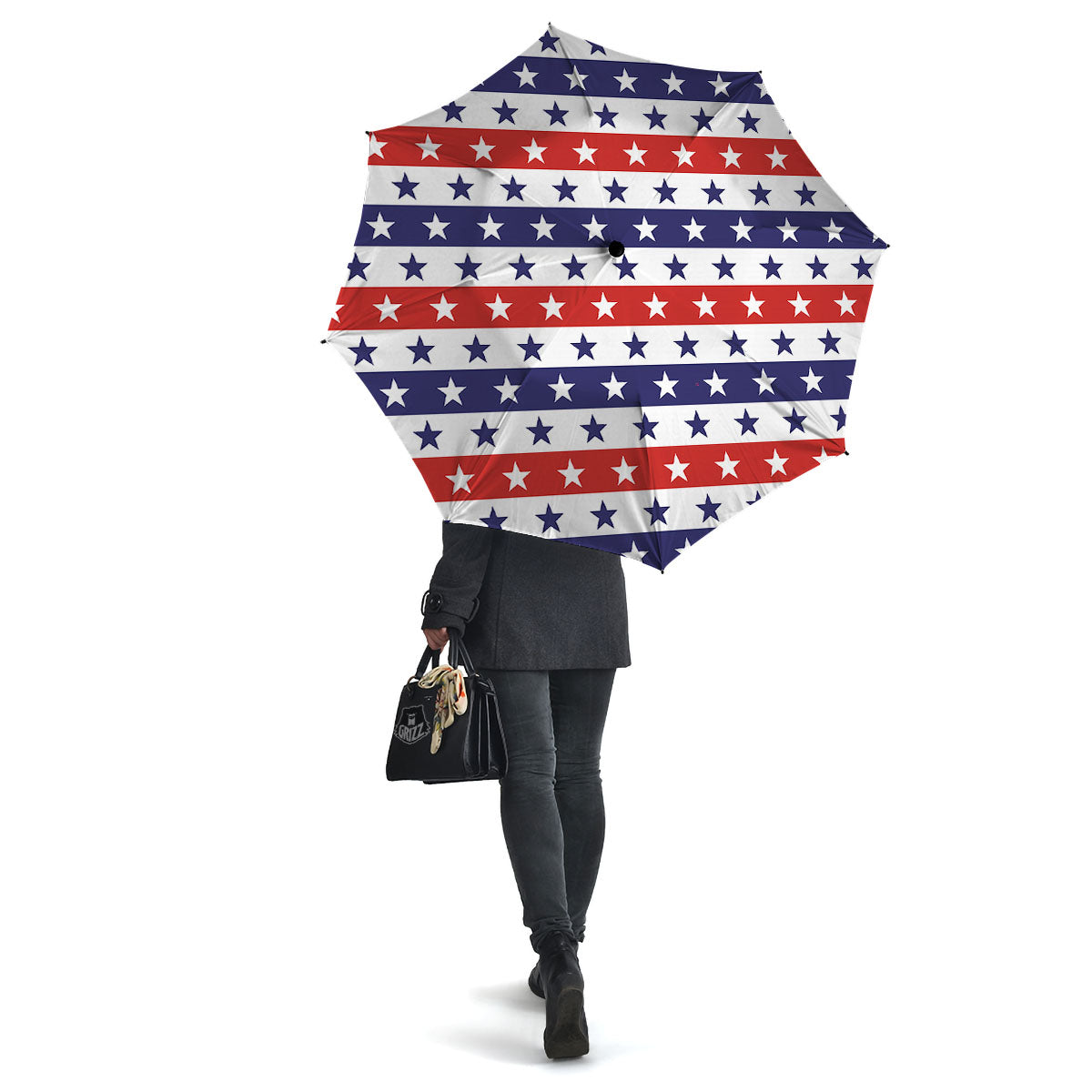 Star USA Patriotic Print Pattern Umbrella-grizzshop