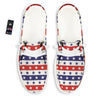 Star USA Patriotic Print Pattern White Loafers-grizzshop