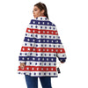 Star USA Patriotic Print Pattern Women's Sherpa Jacket-grizzshop