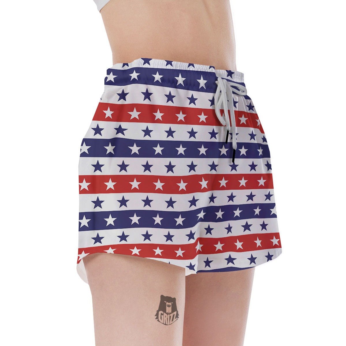 Star USA Patriotic Print Pattern Women's Shorts-grizzshop