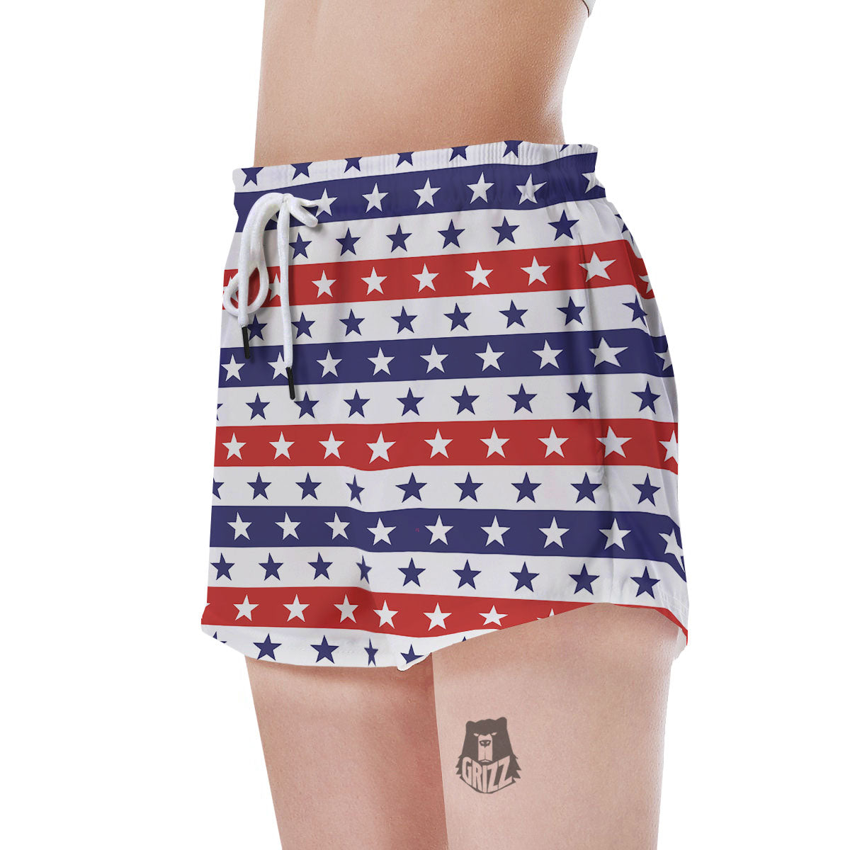 Star USA Patriotic Print Pattern Women's Shorts-grizzshop