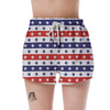 Star USA Patriotic Print Pattern Women's Shorts-grizzshop