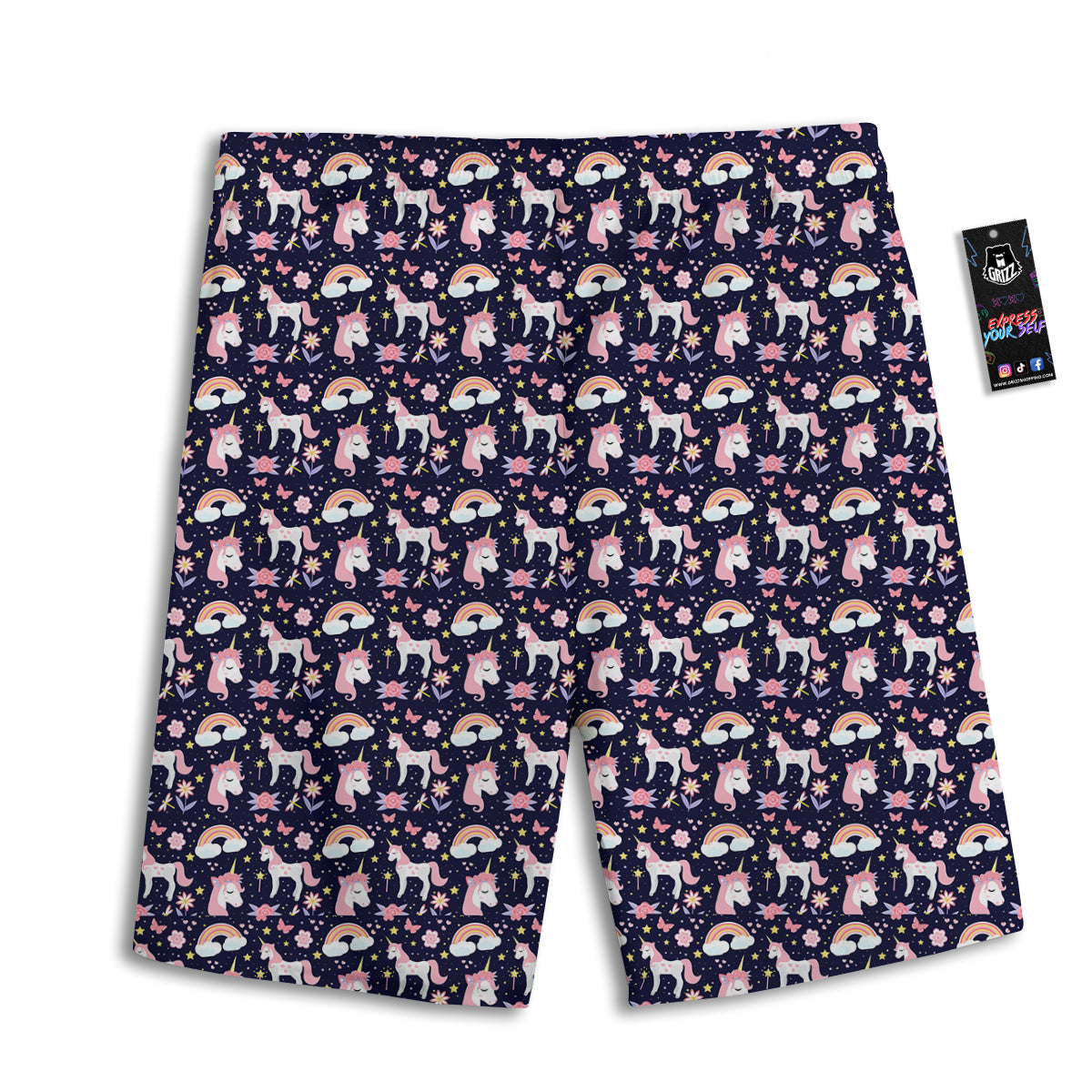 Sunflower Hand Drawn Print Pattern Men's Athletic Shorts