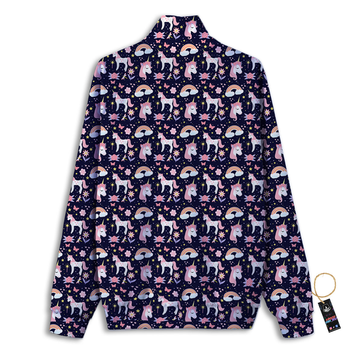 Star Unicorn Cute Night Print Pattern Track Jacket-grizzshop