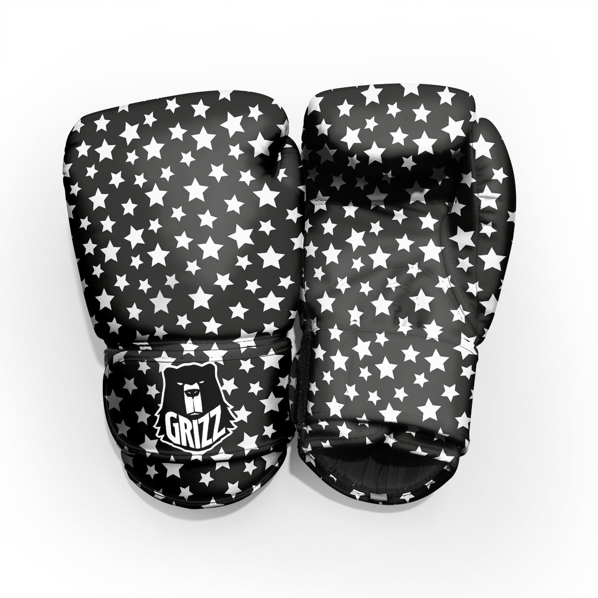 Star White And Black Print Pattern Pro Boxing Glove