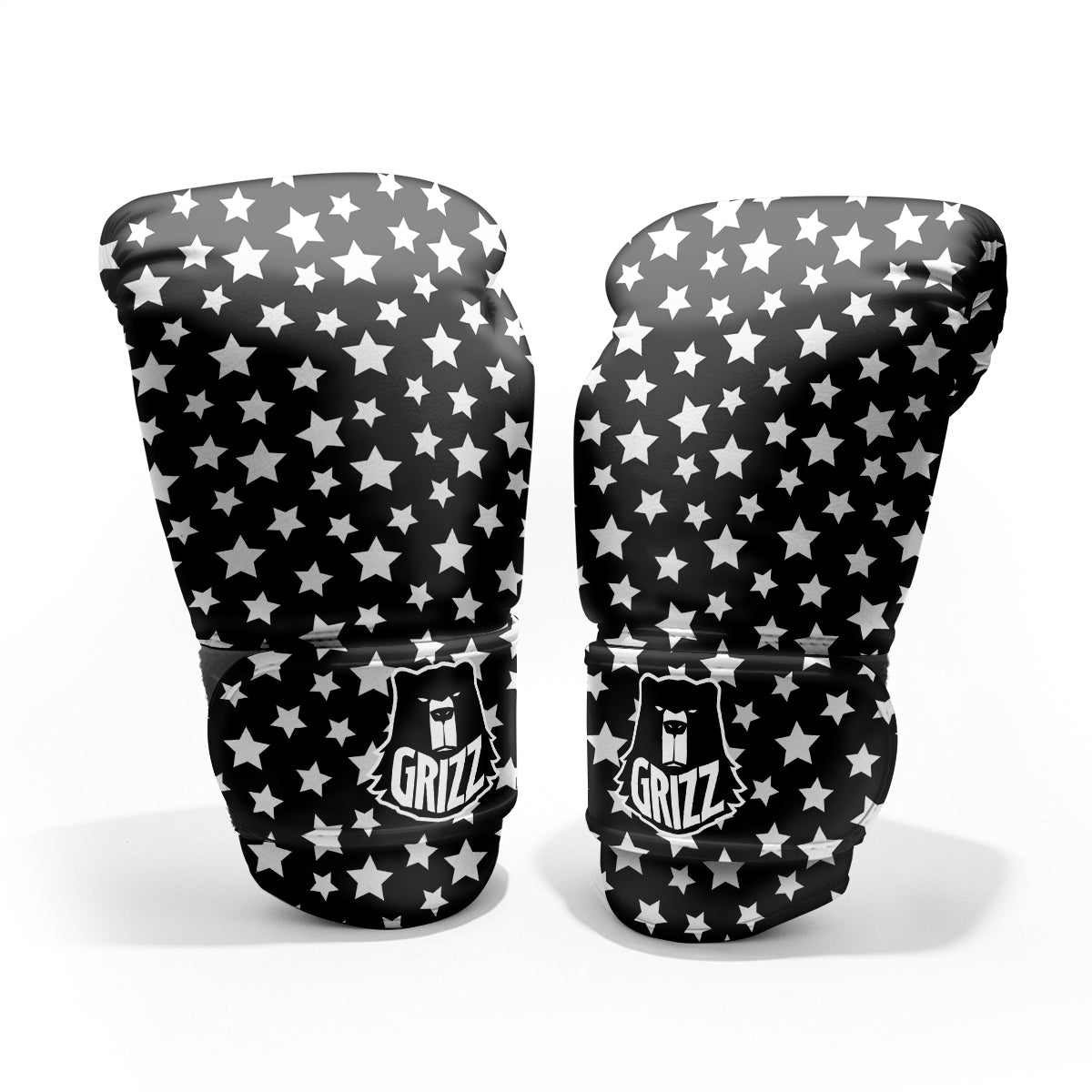 Star White And Black Print Pattern Pro Boxing Glove