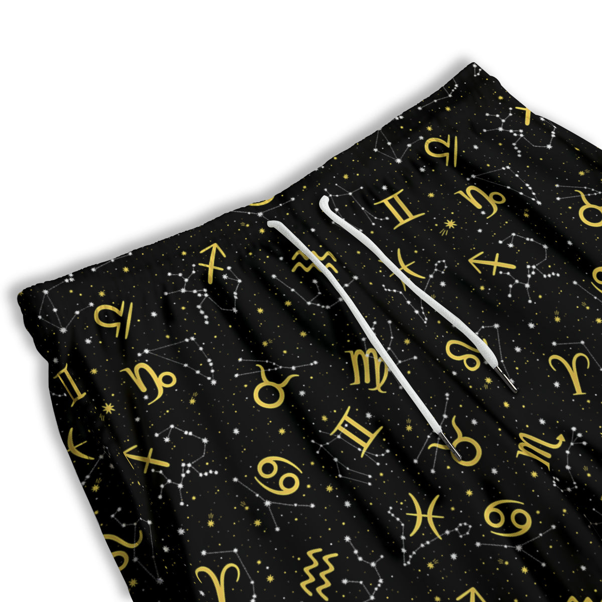 Star Zodiac Signs Print Pattern Men's Athletic Shorts