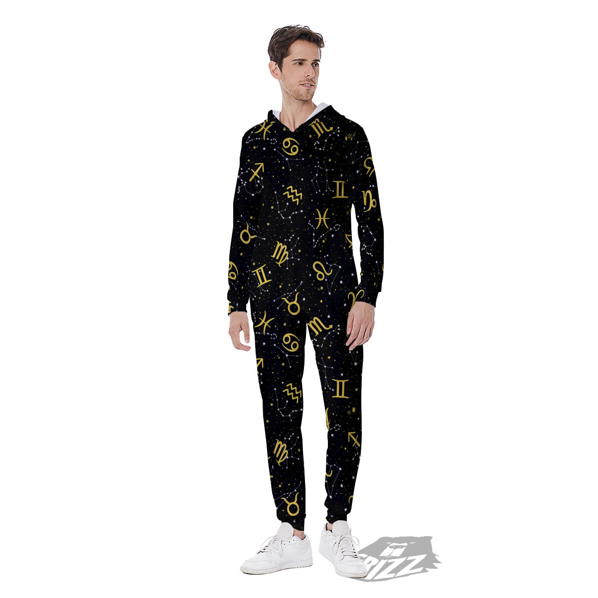 Star Zodiac Signs Print Pattern Men's Jumpsuit-grizzshop