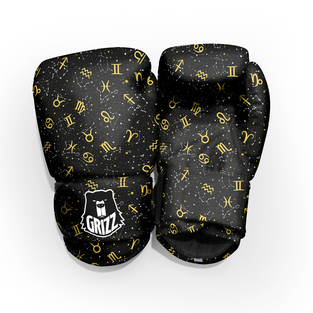 Star Zodiac Signs Print Pattern Pro Boxing Glove