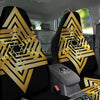 Star of David Gold And Black Print Car Seat Covers-grizzshop