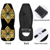 Star of David Gold And Black Print Car Seat Covers-grizzshop