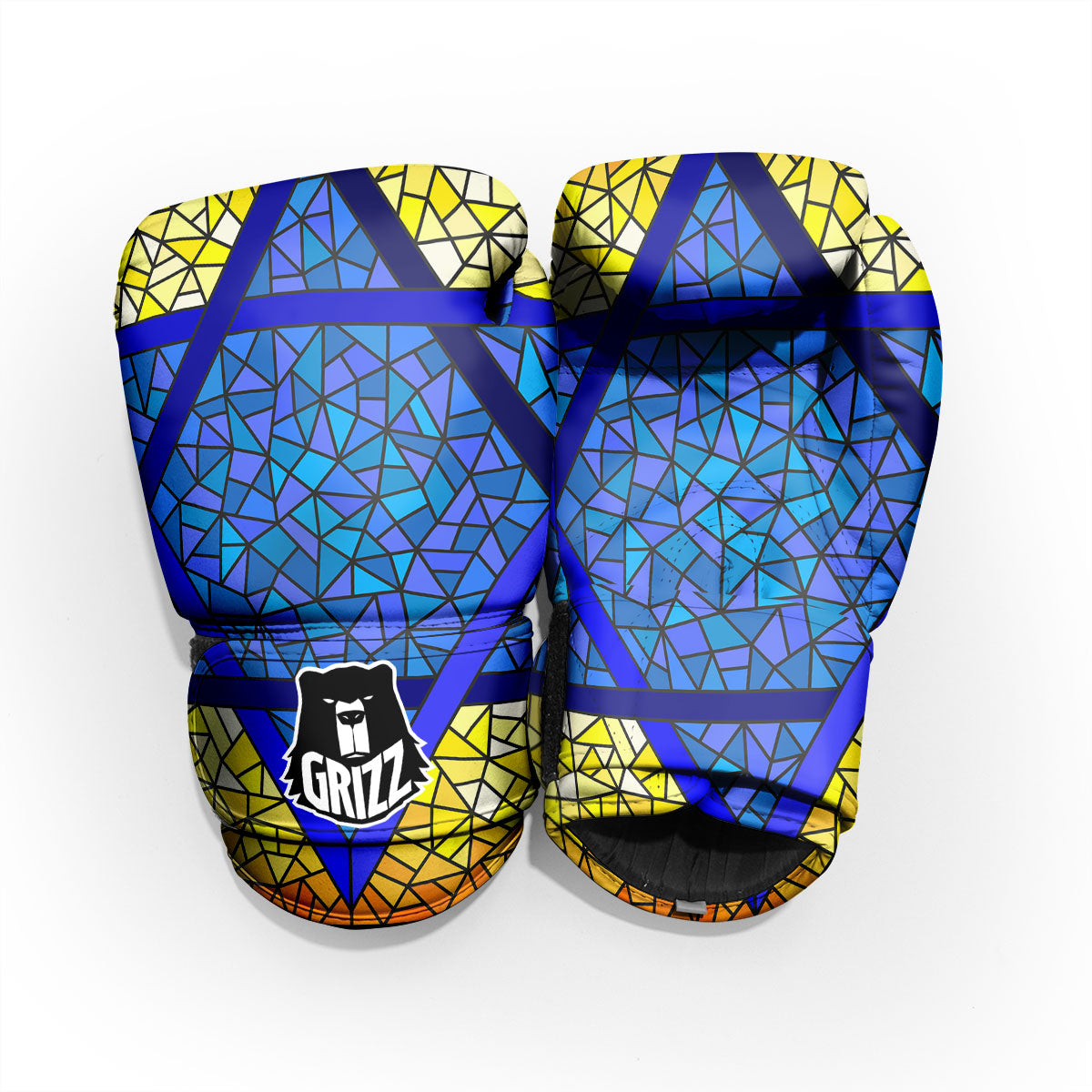 Star of David Stained Glass Print Pro Boxing Glove