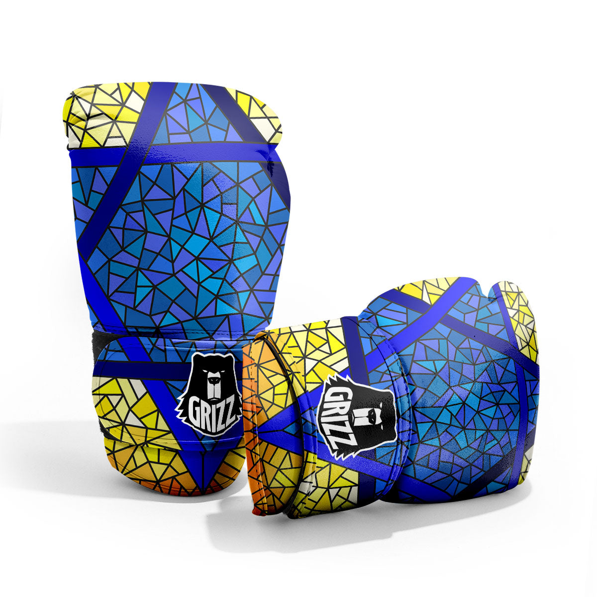 Star of David Stained Glass Print Pro Boxing Glove