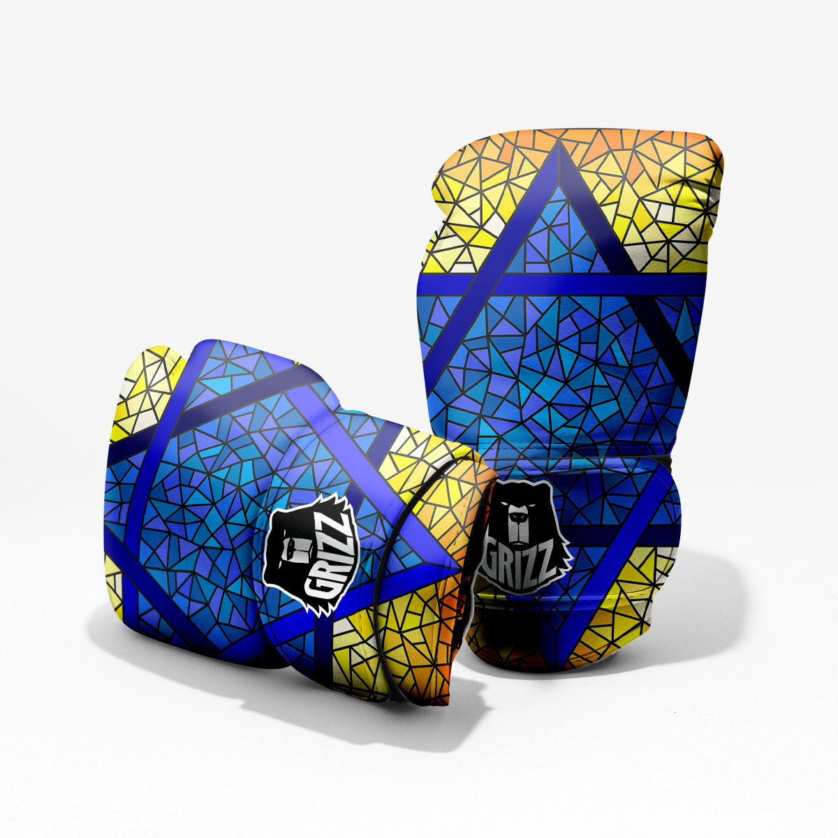 Star of David Stained Glass Print Pro Boxing Glove