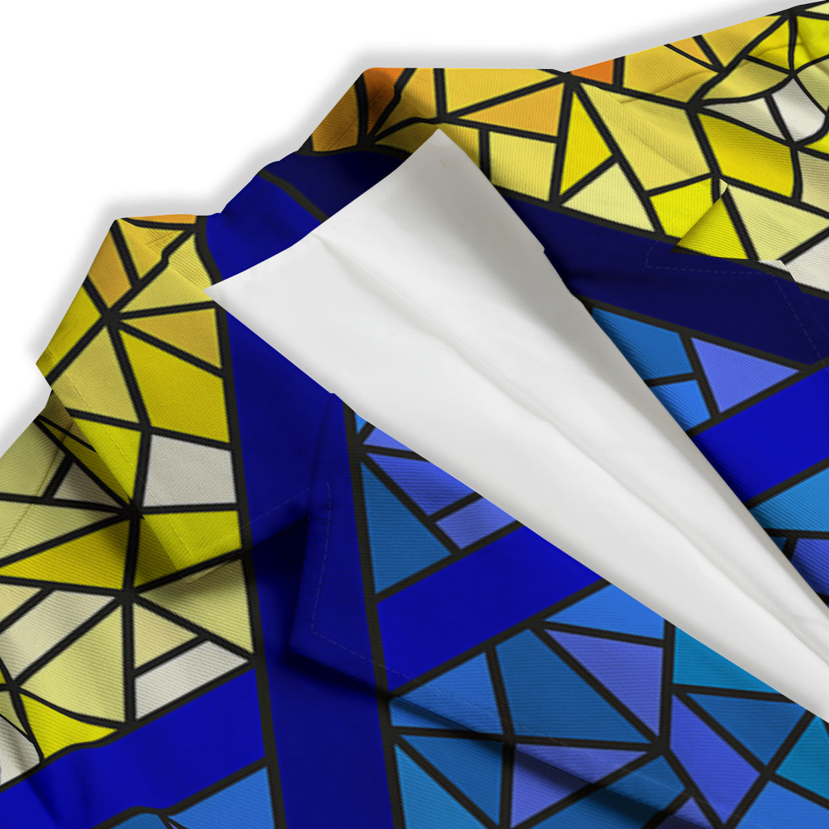 Star of David Stained Glass Print Women's Blazer-grizzshop