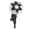 Star of David White And Black Print Umbrella-grizzshop