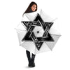 Star of David White And Black Print Umbrella-grizzshop