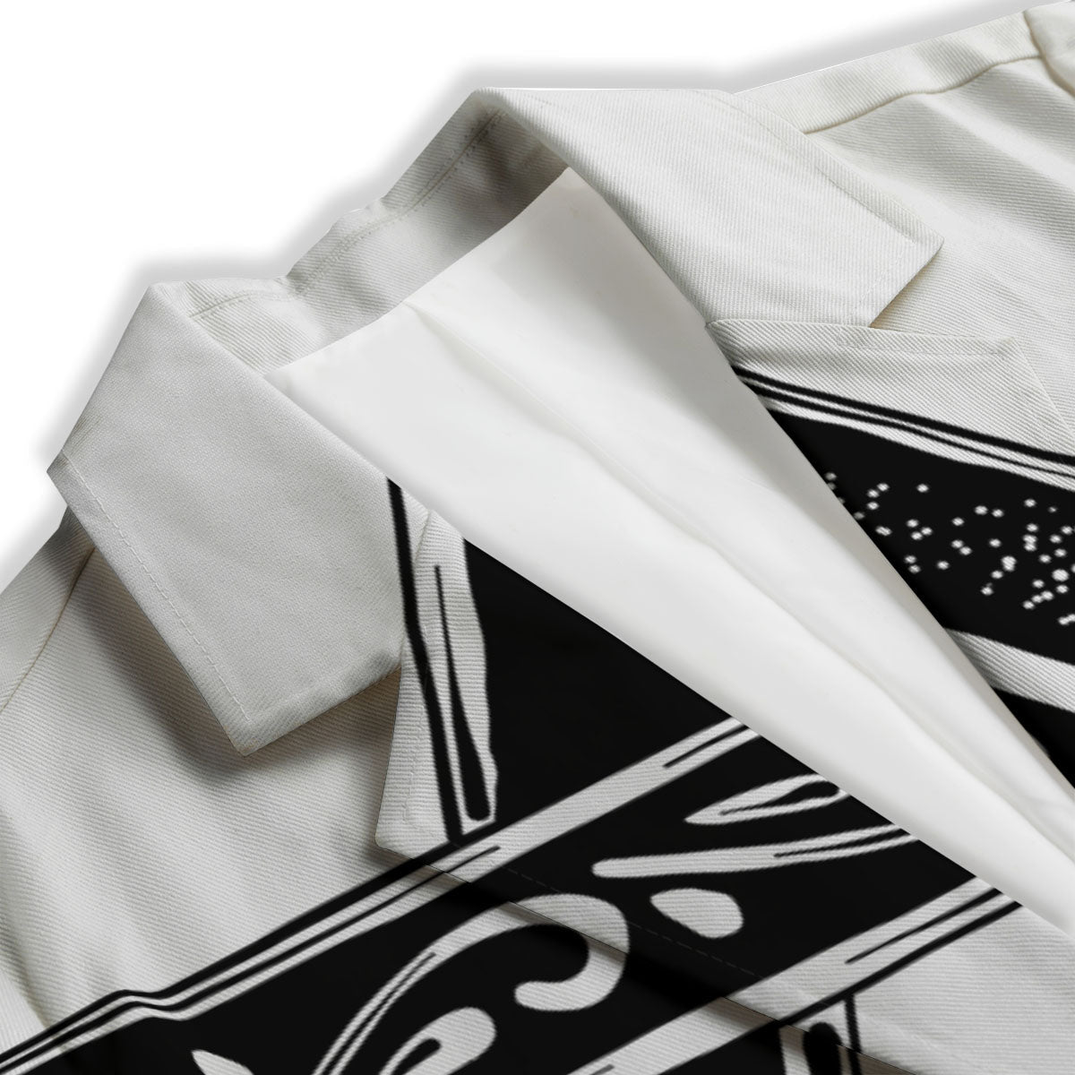 Star of David White And Black Print Women's Blazer-grizzshop