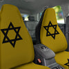 Star of David Yellow And Black Print Car Seat Covers-grizzshop