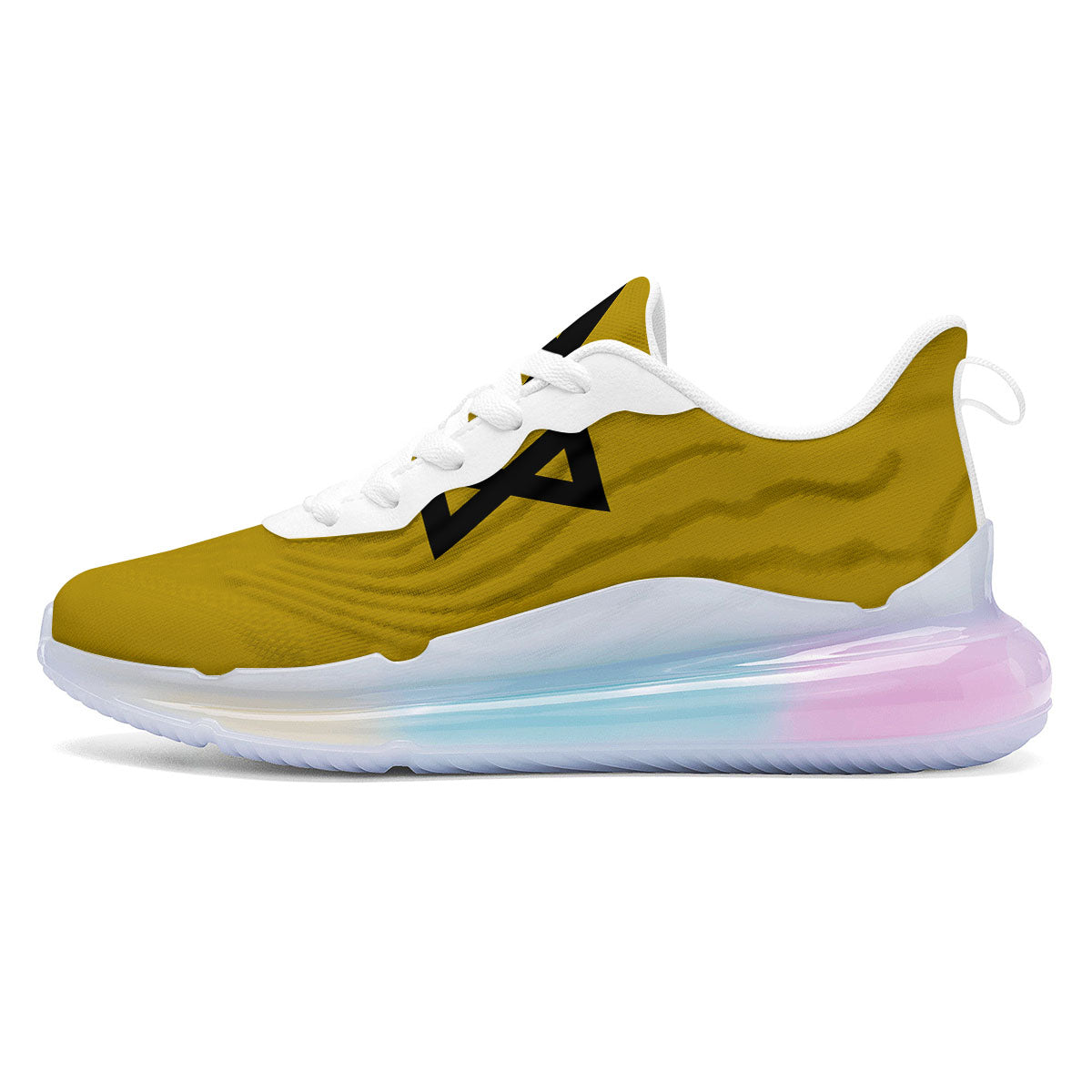 Star of David Yellow And Black Print Running Sneakers-grizzshop