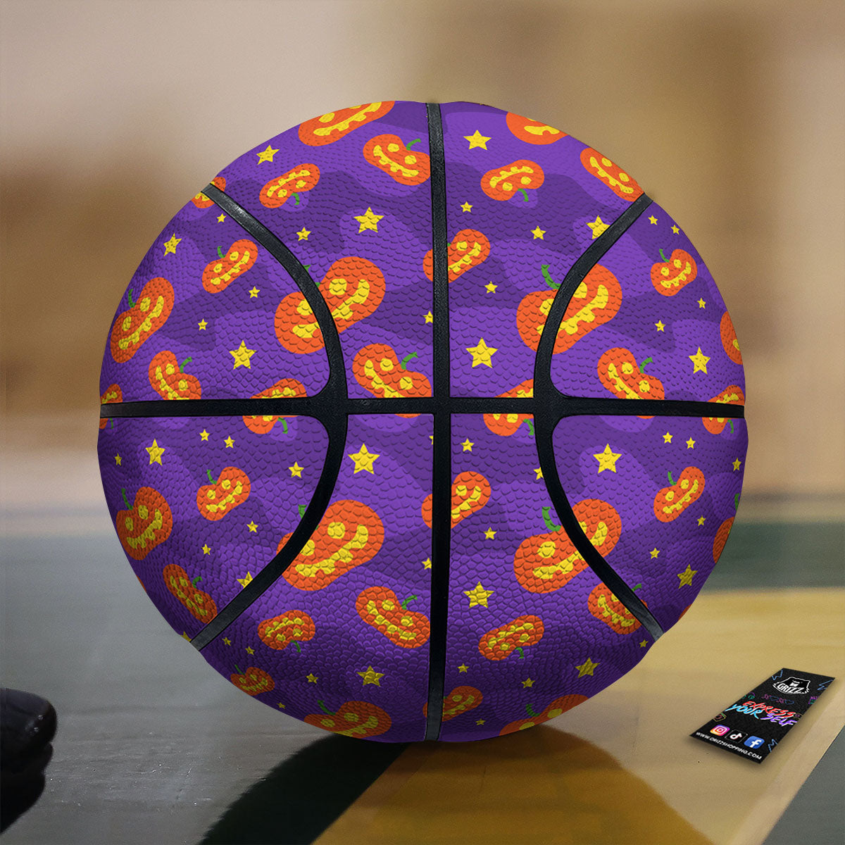 Star Halloween Print Pattern Basketball