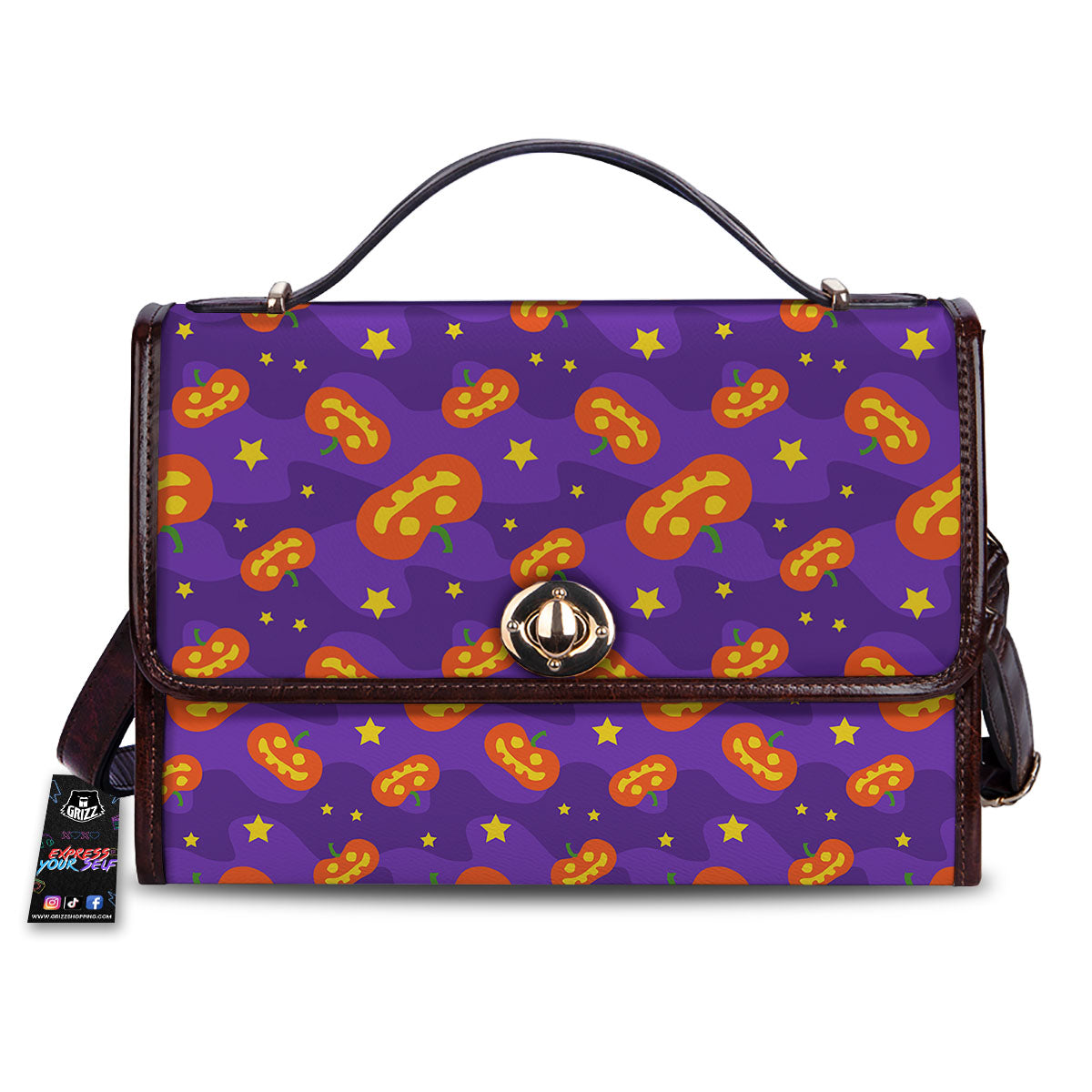 Star Halloween Print Pattern Women's Satchel Bag