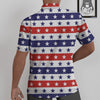 Star USA Patriotic Print Pattern Untucked Shirts-grizzshop