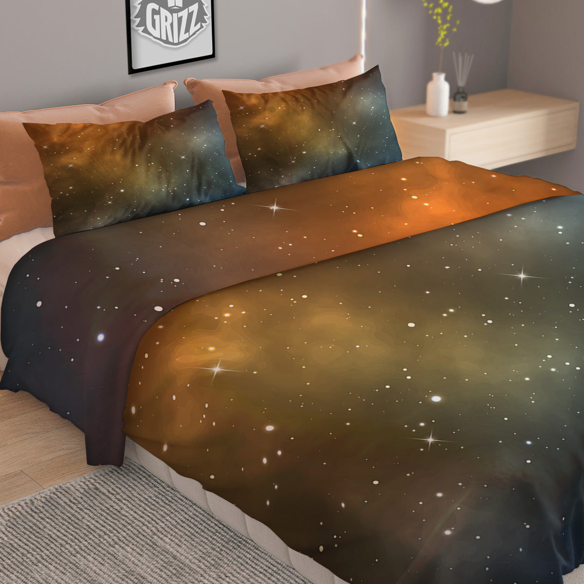 Skull Firefighter Department Print Duvet Cover Bedding Set