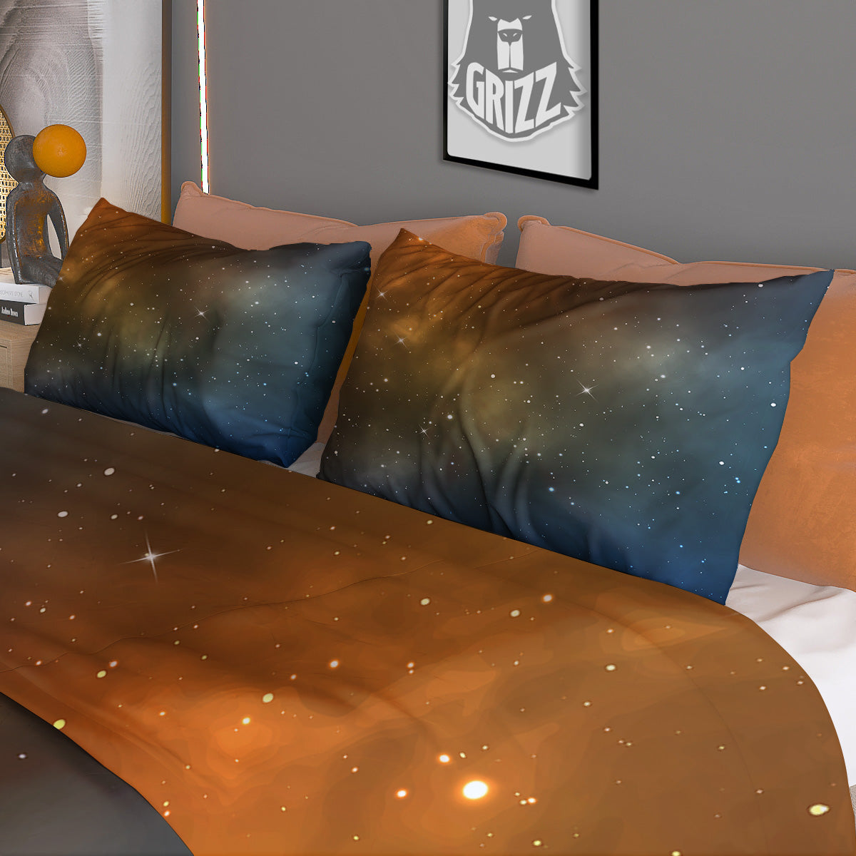 Skull Firefighter Department Print Duvet Cover Bedding Set
