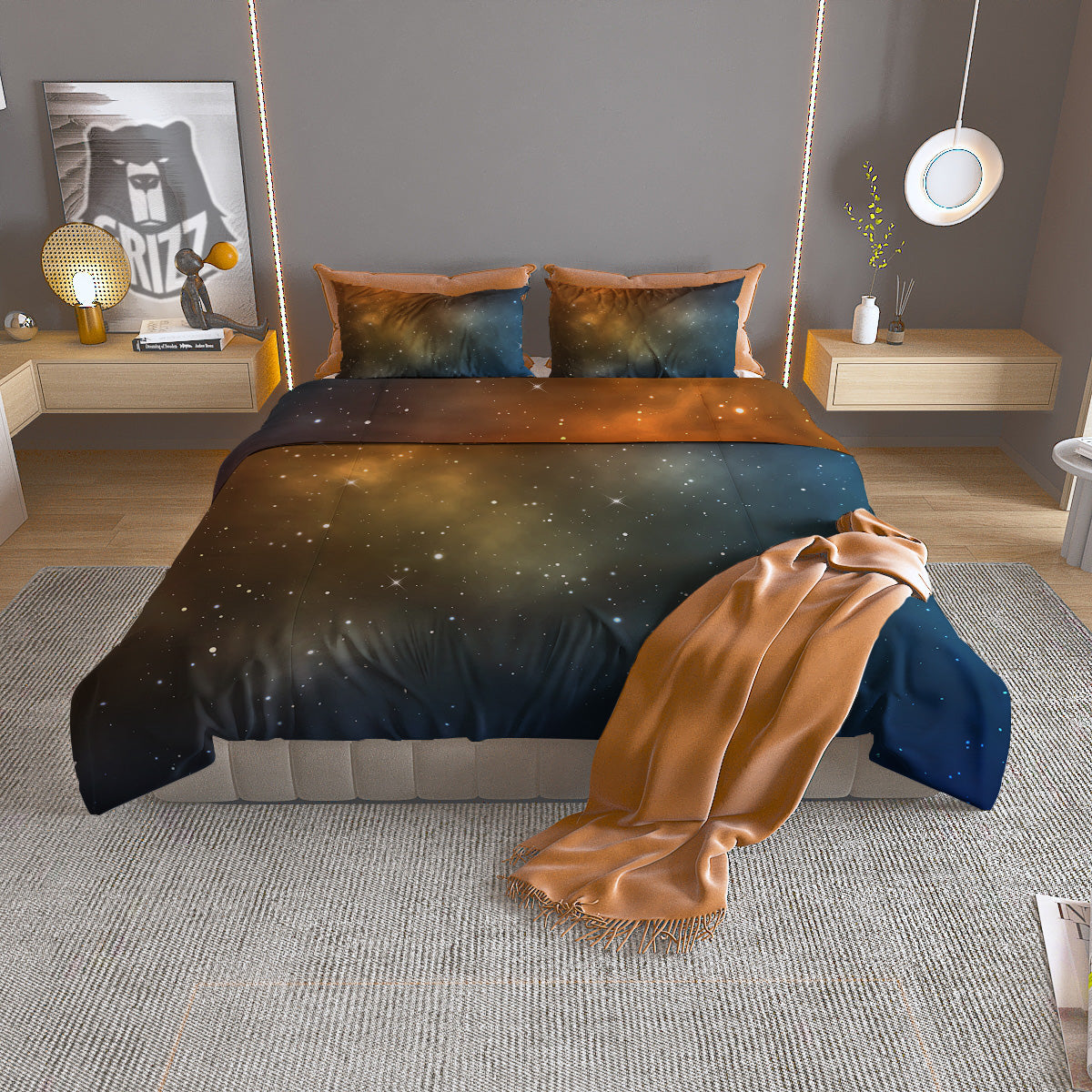 Skull Firefighter Department Print Duvet Cover Bedding Set