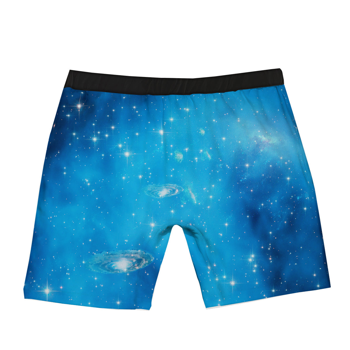 Starfield Galaxy Space Blue Cloud Print Boxer Briefs