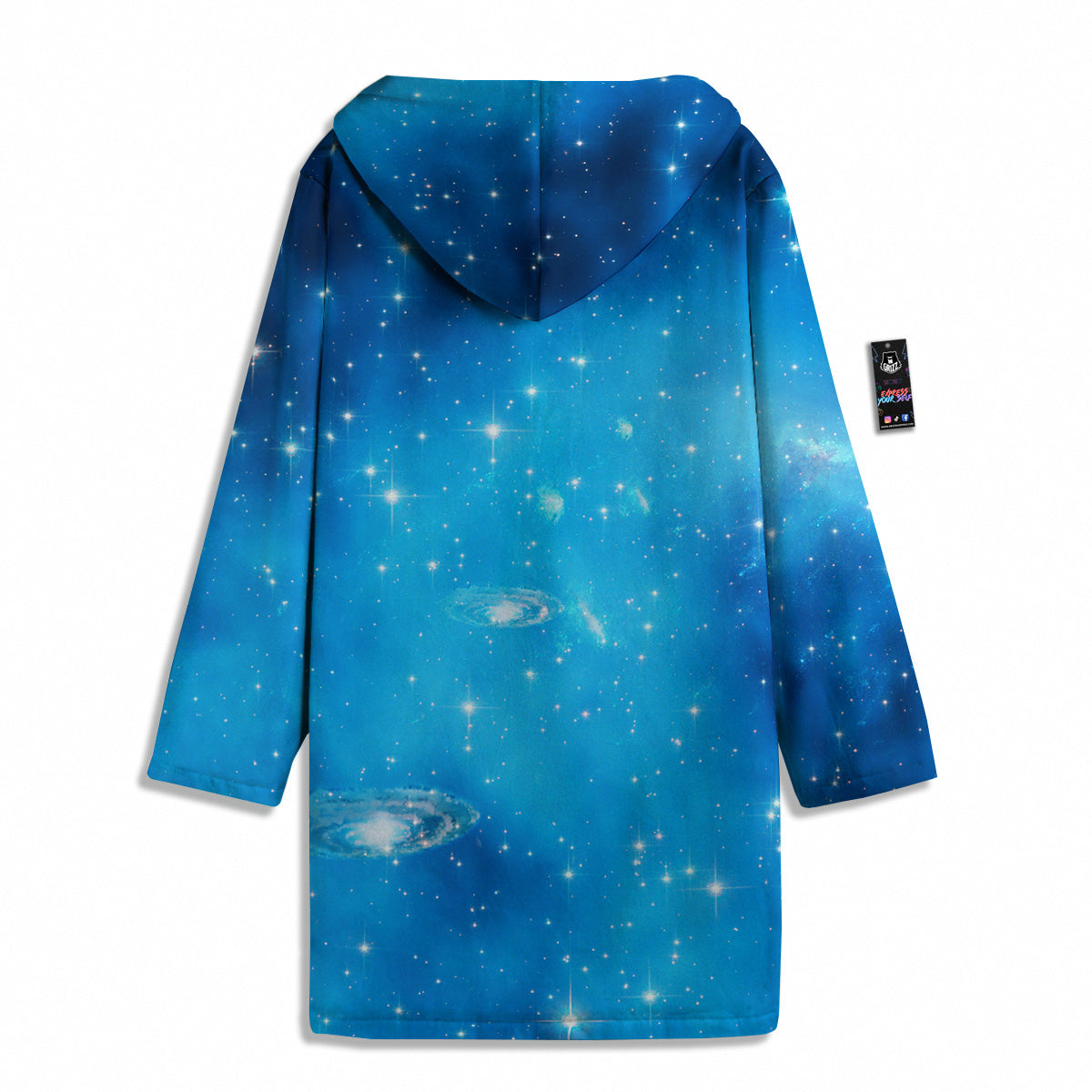 Starfield Galaxy Space Blue Cloud Print Men's Windbreaker Jacket-grizzshop