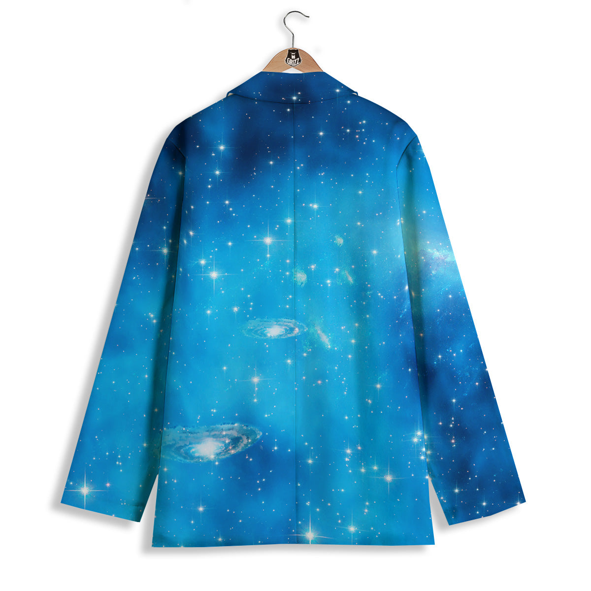 Starfield Galaxy Space Blue Cloud Print Women's Blazer-grizzshop