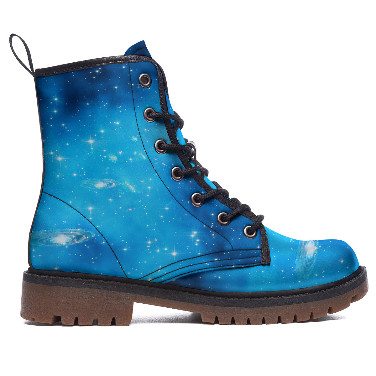 Starfield Galaxy Space Blue Cloud Print Work Boots-grizzshop